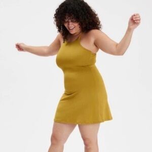 Girlfriend Collective Naomi Athletic Workout Wear Built In Shorts Gym Dress XL